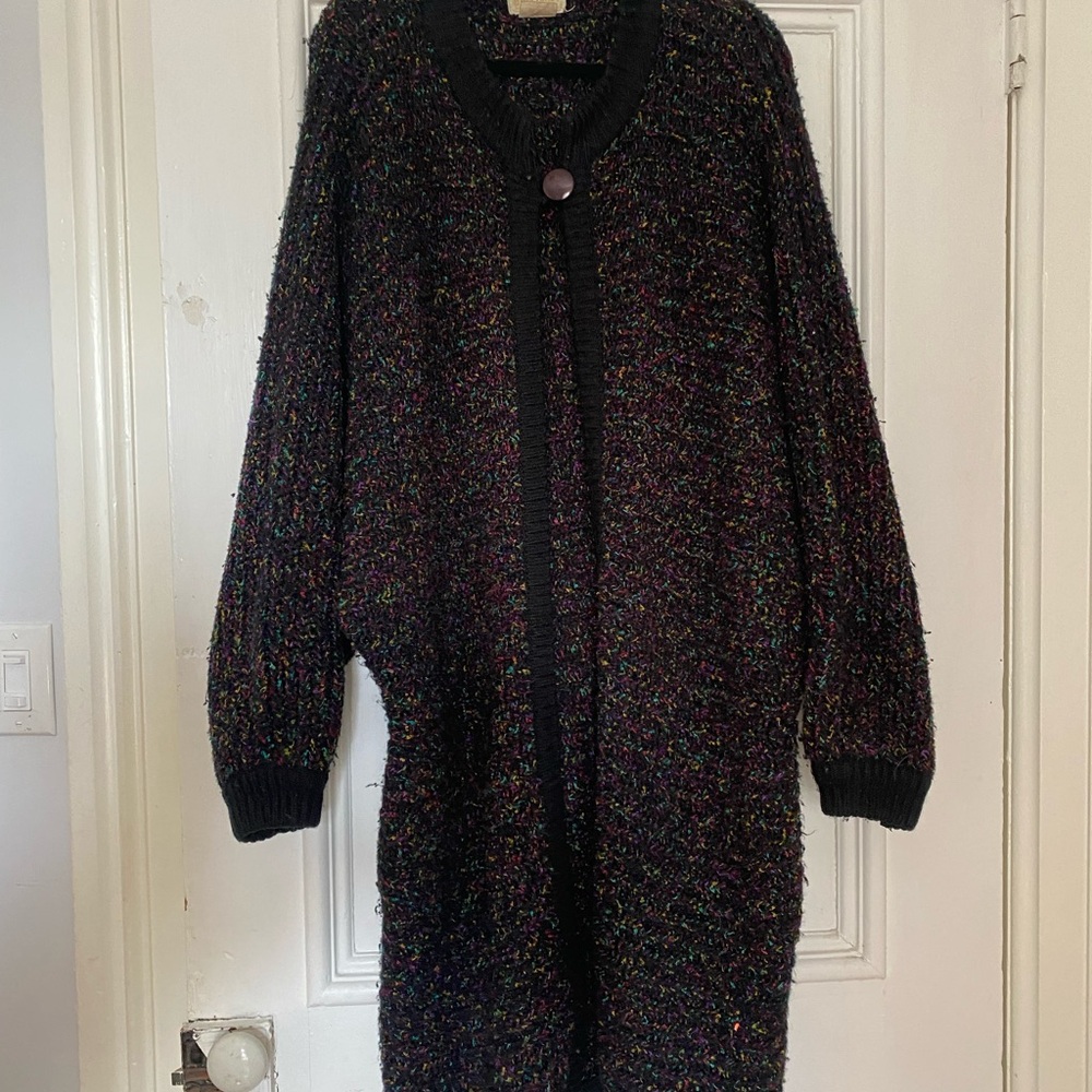 Vintage Chunky Long Multicolour Women's Sweater